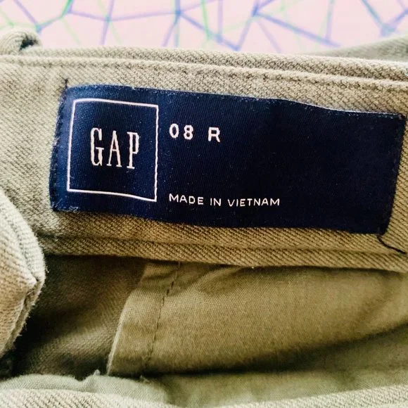 Gap Skinny Ankle Pants Olive Size 8R - Picture 4 of 5